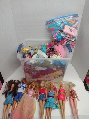 Huge Barbie Doll Lot Clothes Outfits Accessories Dolls Some Vtg Mattel