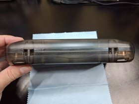 SEGA GameGear&ndash;Recapped-Dual Speaker-New Glass-Clear Black-2Grill Shell-USB Power