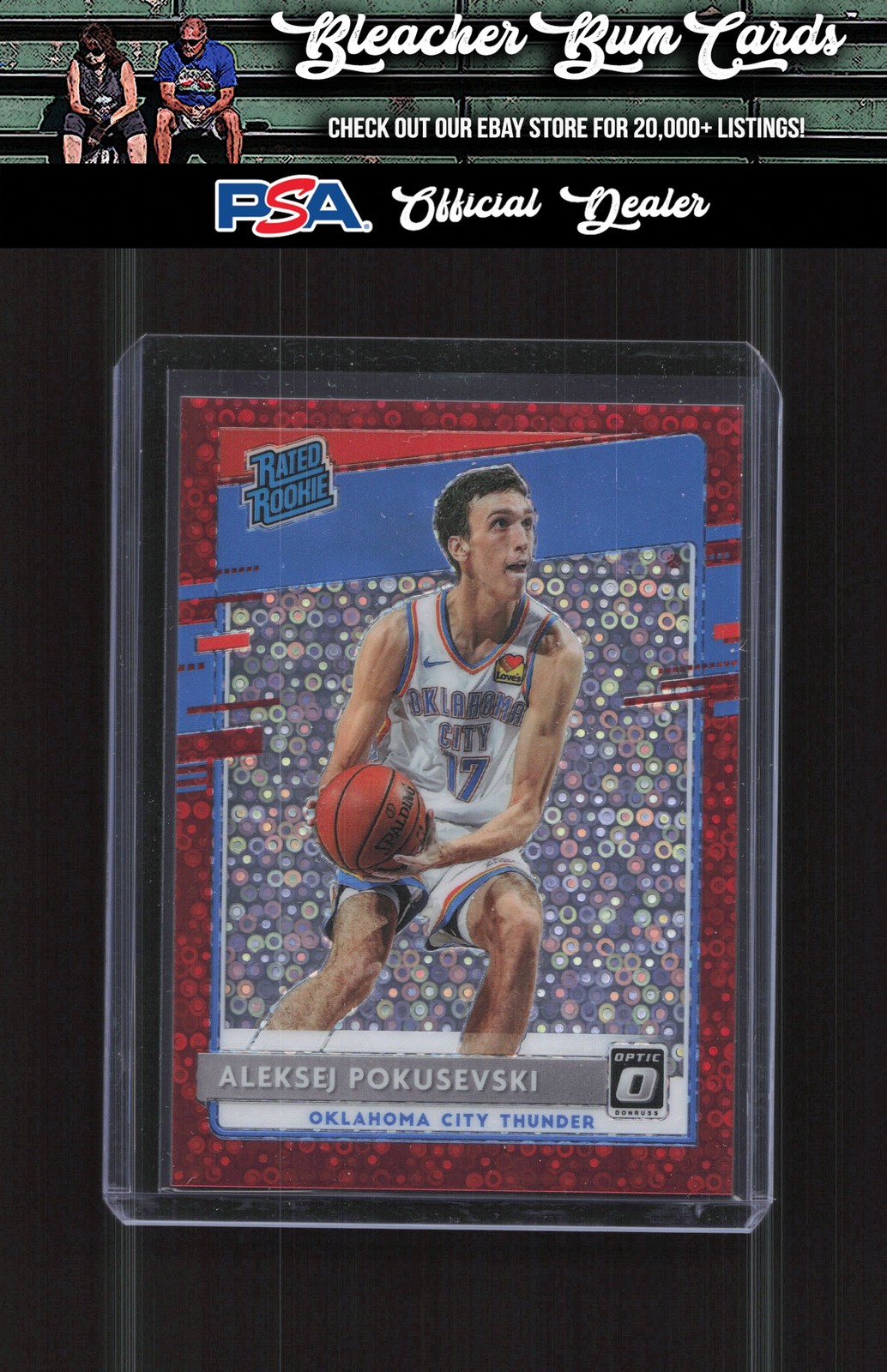 2020-21 Donruss Optic Fast Break #'d /85 Red 167 Aleksej Pokusevski RC