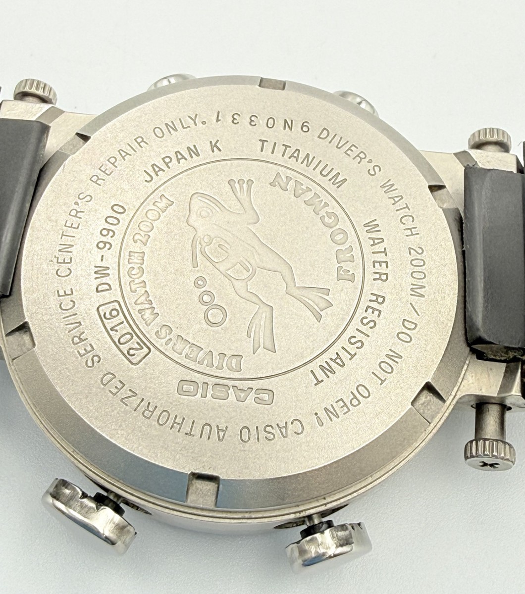 CASIO G-SHOCK FROGMAN 2016腕時計DW-9900ジャンク CASIO G-SHOCK DW-9900 FROGMAN Titanium Quartz Vintage Watch Divers