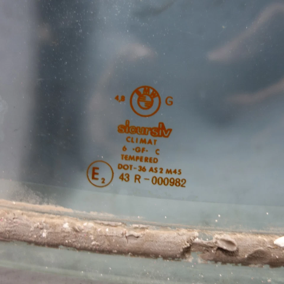 1979-1988 BMW E28 E12 5-й серии заводское заднее ветровое стекло стекло стекло OEM - Изображение 4 из 4