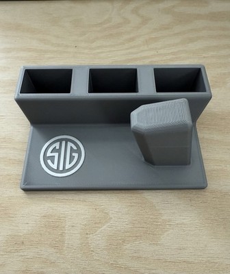 Sig Sauer Display Stand P365 3 Magazine Holder Gun Safe Maintenance Silver White
