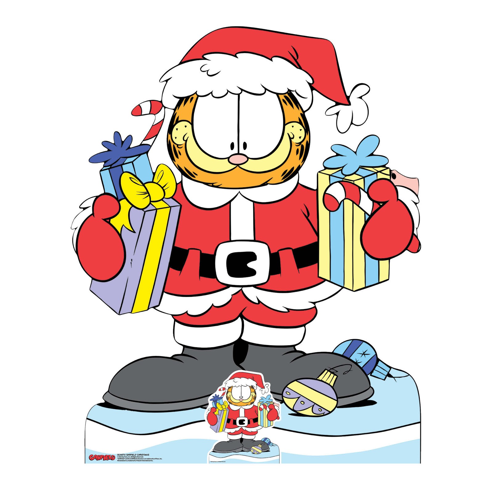 Garfield Christmas Cardboard Cutout with Free Mini Standee