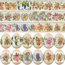 48 Pcs Heat Shrink Sleeve Decoration Easter Egg Wraps Egg Packaging Pysanka P...