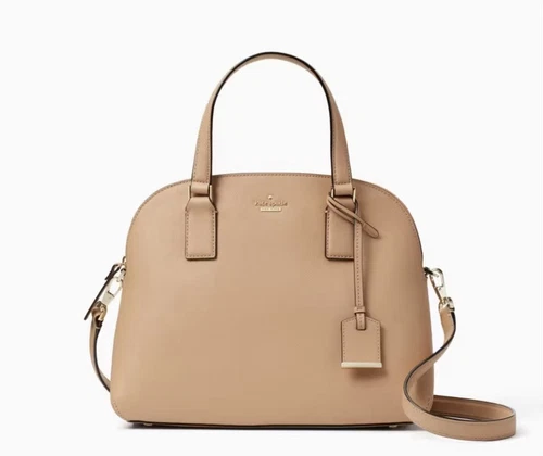 Borsa a tracolla media Kate Spade New York Cameron Street Lottie in marrone burro di anacardi