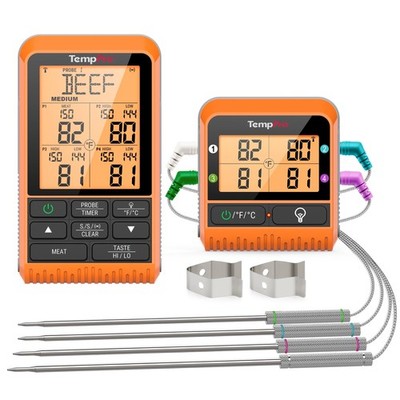 TP829 1000ft Wireless Meat Thermometer Digital for Grilling and Smoking, 4 Me...