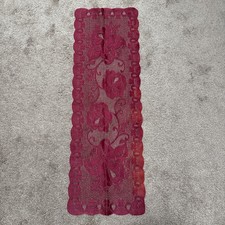 Red Lace Flower Design Table Runner 35x12  
