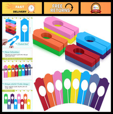 64 Pcs Closet Size Dividers - 8 Color Rectangular Reusable Clothing Rack Separat