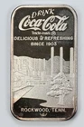 Vintage Coca Cola Rockwood, Tennessee 75th Anniv 1 oz .999 Silver Art Bar