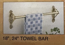 Gatco Antique Style Solid Brass Towel Bar, Holder, Rail- Wall Mount 24 Inch
