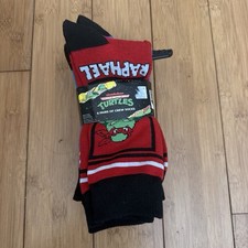 New Teenage Mutant Ninja Turtles Crew Socks 6 Pairs Men Size 6-12 Exclusive...