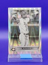 Jesse Winker 2022 Topps Chrome Black & White RayWave Refractor SP 🔥 Reds