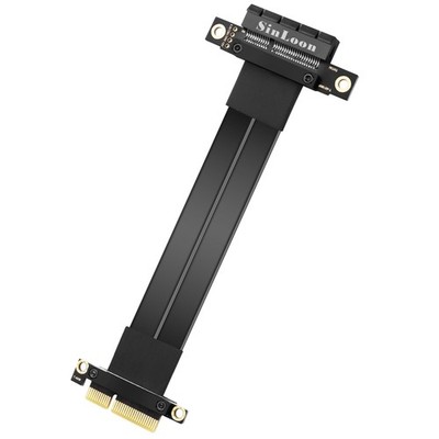 PCIe 3.0 X4 Verlängerungskabel PCI-E 4X Stecker auf Buchse Riser Kabel 20CM (180 Grad