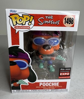 FUNKO POP - POOCHIE 1498   2024 Entertainment Expo Limited   The Simpsons   NEW