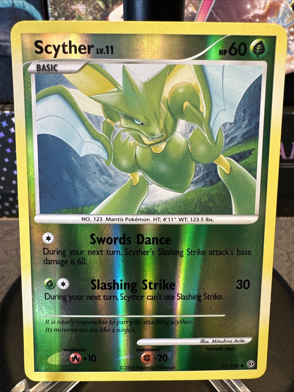 Scyther 49/100 LP Stormfront Reverse Holo