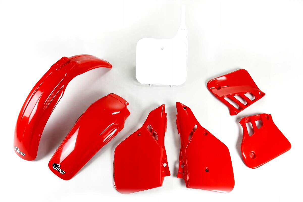 Carénage plastique Honda CR 125 1988 rouge blanc pour moto cross