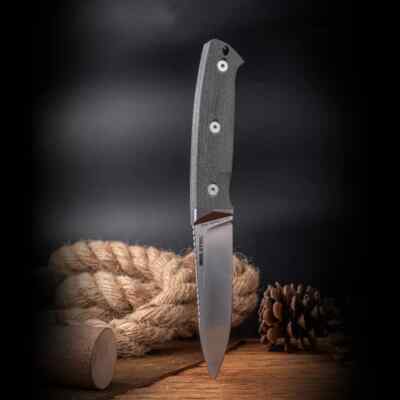 Real Steel Black Thorn Fixed Knife 4.63'' Bohler K110 Steel Blade Micarta Handle