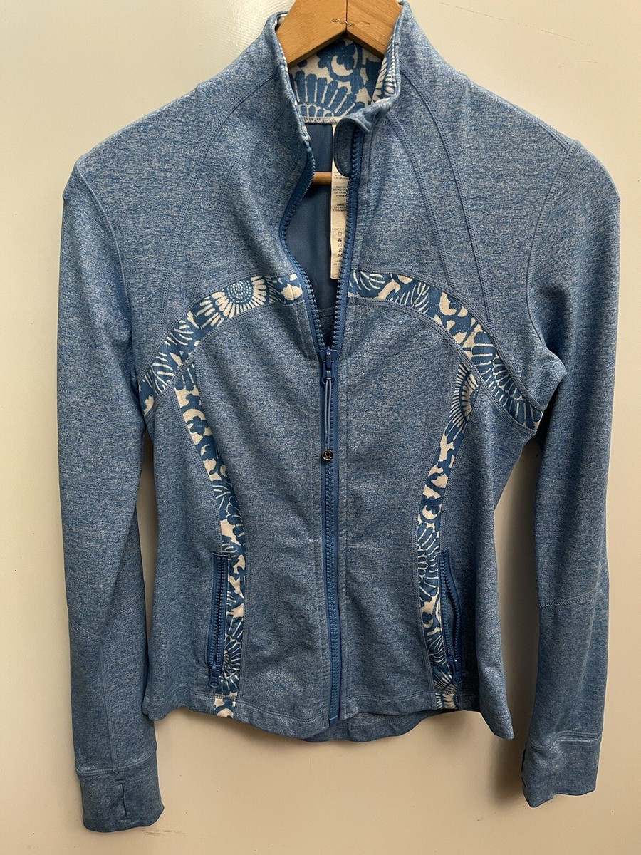 Lululemon Define Jacket full zip Blue Beachy Floral size 6