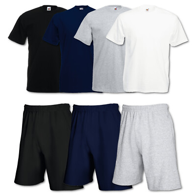 2er Fruit of the Loom Valueweight Shorts T-Shirt Set Sommer Herren kurz Hose Neu