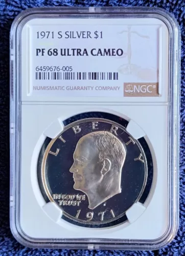 1971-S "Ike" silver dollar proof NGC PF68 Ultra Cameo