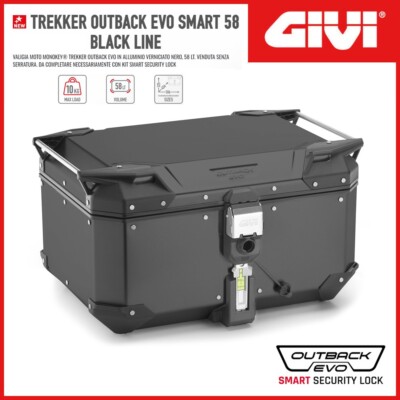 KOFFER [GIVI] TREKKER OUTBACK EVO SMART 58 LT. BLACK LINE MONOKEY SCHWARZ OBKEV58B