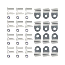 12x Stainless Steel Brake Fuel Line Clamps 3/16" for Street Rod Truck Dune Buggy