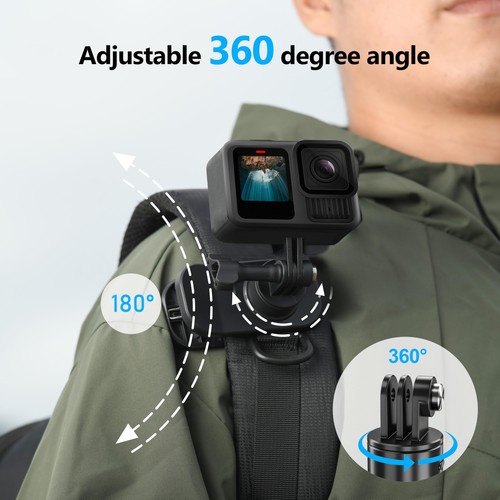 Magnetic Backpack Strap Mount Quick Clip Mount for GoPro Hero 13, 360° Rotation - Picture 8 of 8