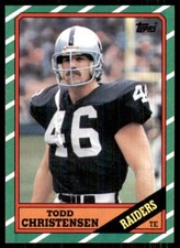 1986 Topps #64 Todd Christensen Los Angeles Raiders