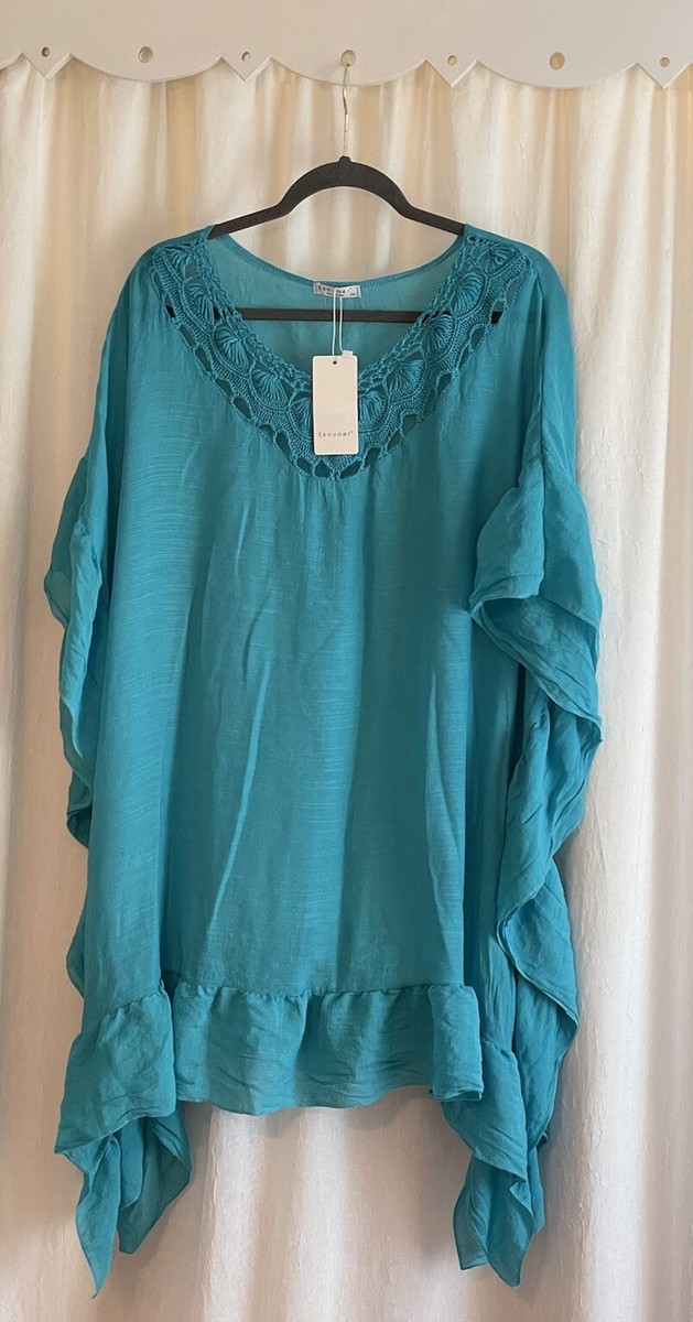 Bikinis For Women Ekouaer Women's Beach Coverups 3/4 Mesh Sleeve