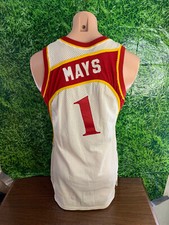 1991-1992 Atlanta Hawks Basketball #1 Travis Mays Game Jersey Size 40+3