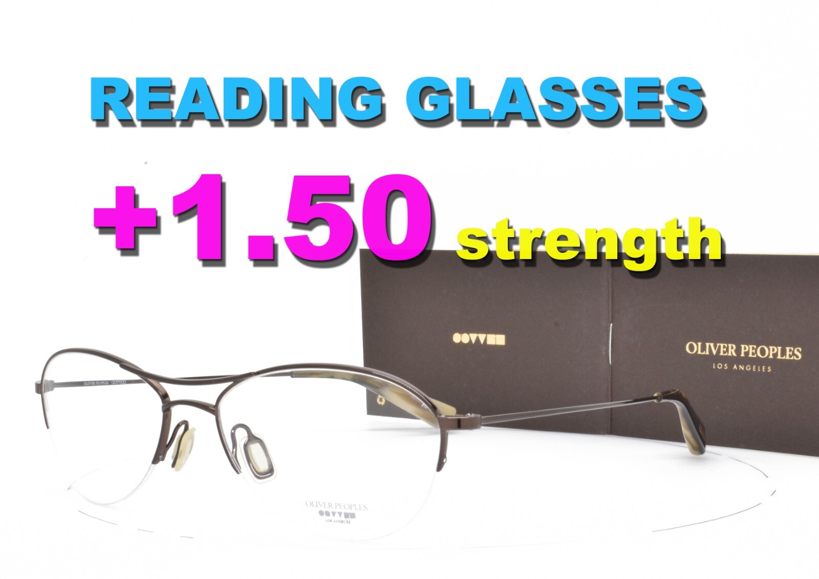 Очки для чтения Oliver Peoples +Бронзовая полуободка за 1,50 53-16-140 ASHER TRUF