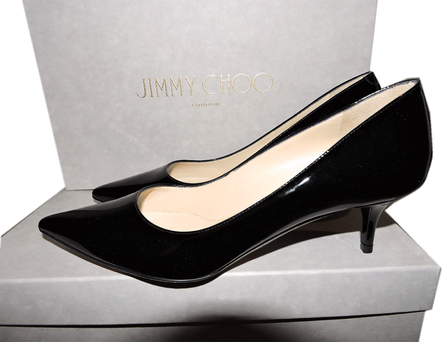 Jimmy Choo ' Aza ' Charol Negro Manoletinas Puntiagudo bajo Tacón bajo Zapato 36 Jimmy Choo Choo Choo ' Aza ' Charol Negro Manoletinas Puntiagudo bajo Tacón bajo Zapato 36 servicio considerado
