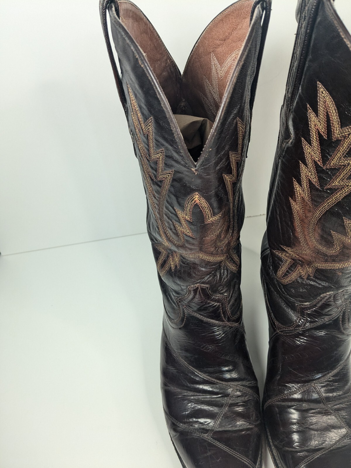 Cuadra Patchwork Leather Western Boots Mexico Sz … - image 8