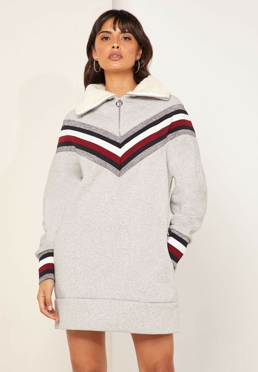 Womens Tommy Hilfiger Icons sweat dress grey color size XS new