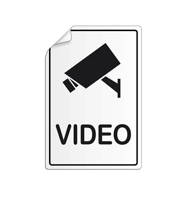 Folienschild Videoüberwachung 130x90 mm Türaufkleber Piktogramm Video - Bild 1 von 2