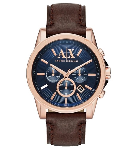 Armani Exchange AX1363 Gold Tone Stainless Steel Logo Dial Mens