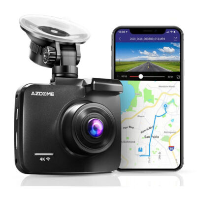 AZDOME WIFI DashCam 4K HD GPS WIFI Video Driving Recorder Auto DVR Kamera GS63H