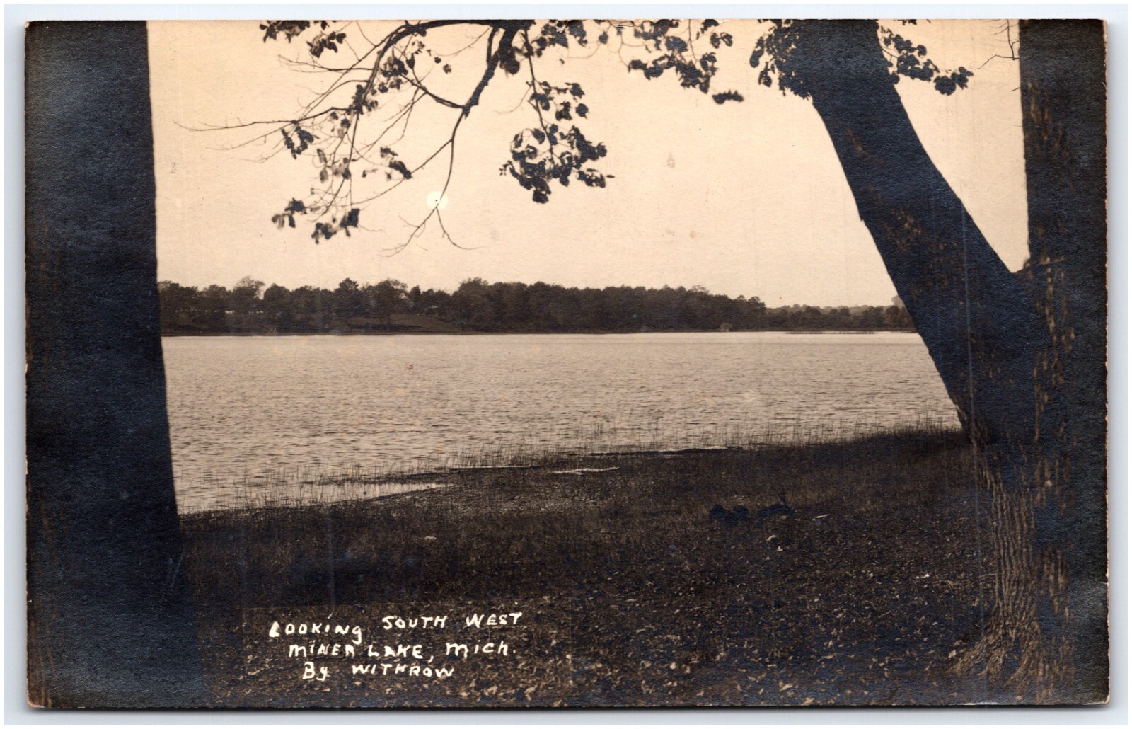 RPPC MINER LAKE LOOKING SOUTH WEST BY WITHROW NEAR ALLEGAN MICHIGAN