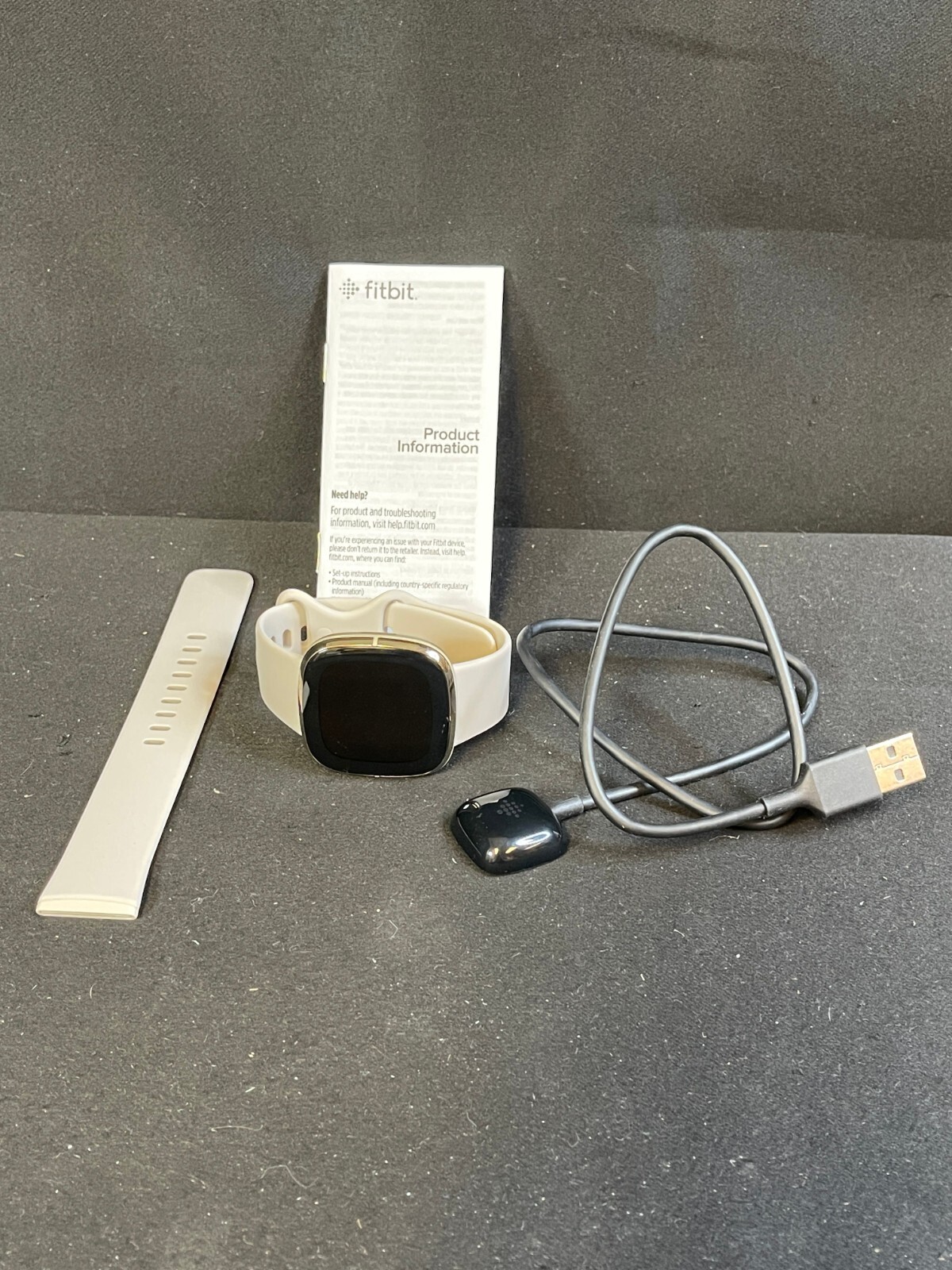 Fitbit Sense Advanced GPS Smartwatch in Lunar White  -image