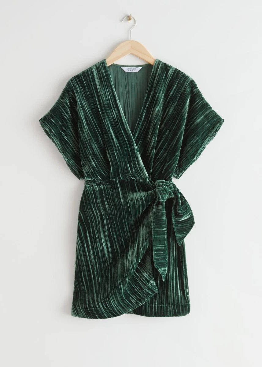 Other stories green wrap dress 2025