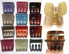 Hair Claw Jaw Clip Boxy Square Colorful Ladies Fashion Accessory Made in France