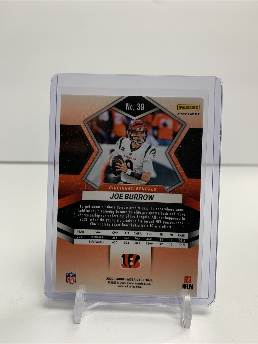 2022 Panini Mosaic - Mosaic Reactive Orange #39 Joe Burrow