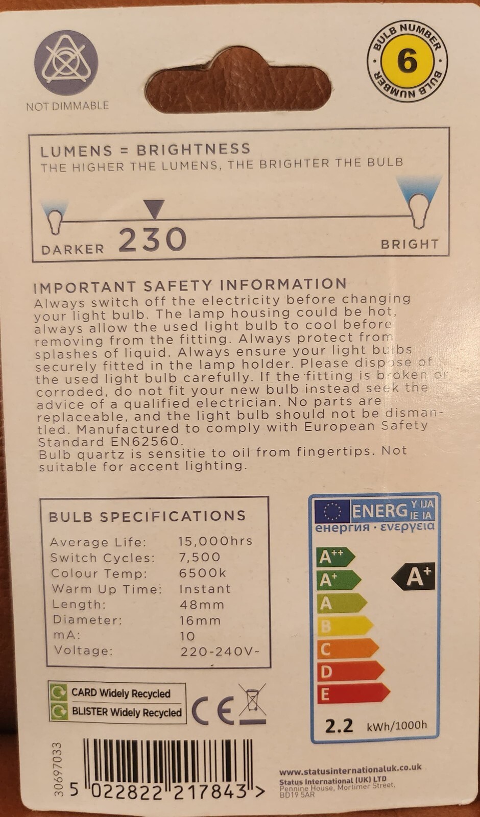 Dunelm Non Dimmable LED G9 Bulbs eBay