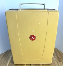 Vintage Hoover Cleaner Canister Vacuum Model 2110 Portable Suitcase Yellow