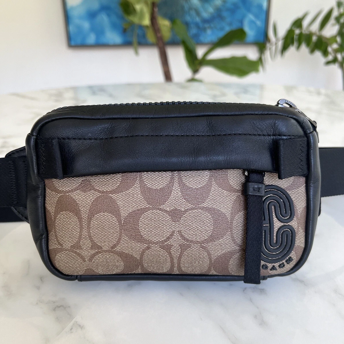Edge belt bag in signature canvas sale