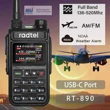 Ham 2 Way Radio Walkie Talkie Air Aviation Band Color Scanner Marine NOAA Scan