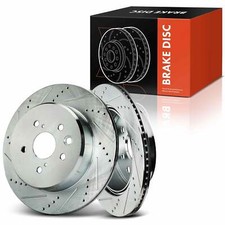 2x Rear Drilled Brake Rotors for Lexus IS300 2016-2020 GS350 GS450h IS350 RC300