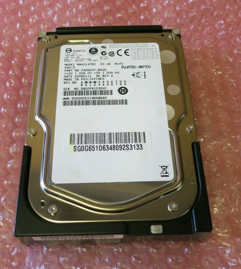 Fujitsu MAX3147RC CA06697-B400 147GB 15000RPM 8MB 3.5" SAS Internal Hard Drive - Image 3 of 4