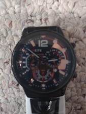 Reloj Pulsera Hombre ANCHO con Pulsera Metal Negro - Totalmente Nuevo