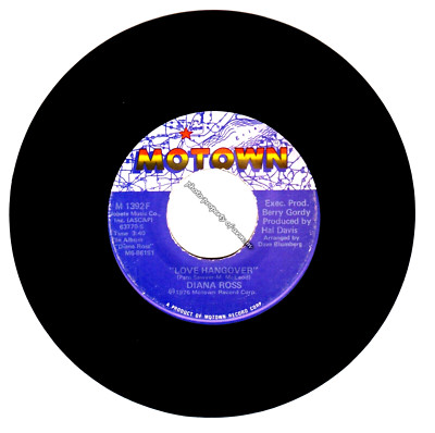 Diana Ross: Love Hangover/Kiss Me Now (1976 7'' 45RPM M1392F) Good + Condition